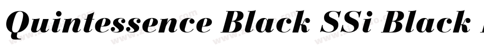 Quintessence Black SSi Black Italic字体转换